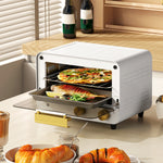 Small Toaster Oven, Glass Door White
