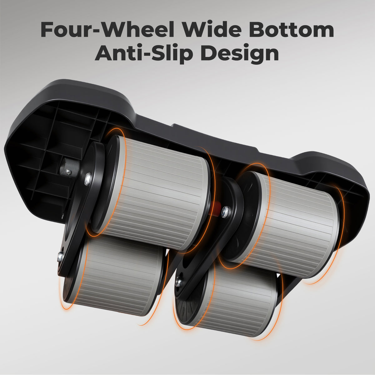 Centra 4-wheels Abdominal Wheel Ab Roller 8 Elbow Support Automatic Rebound