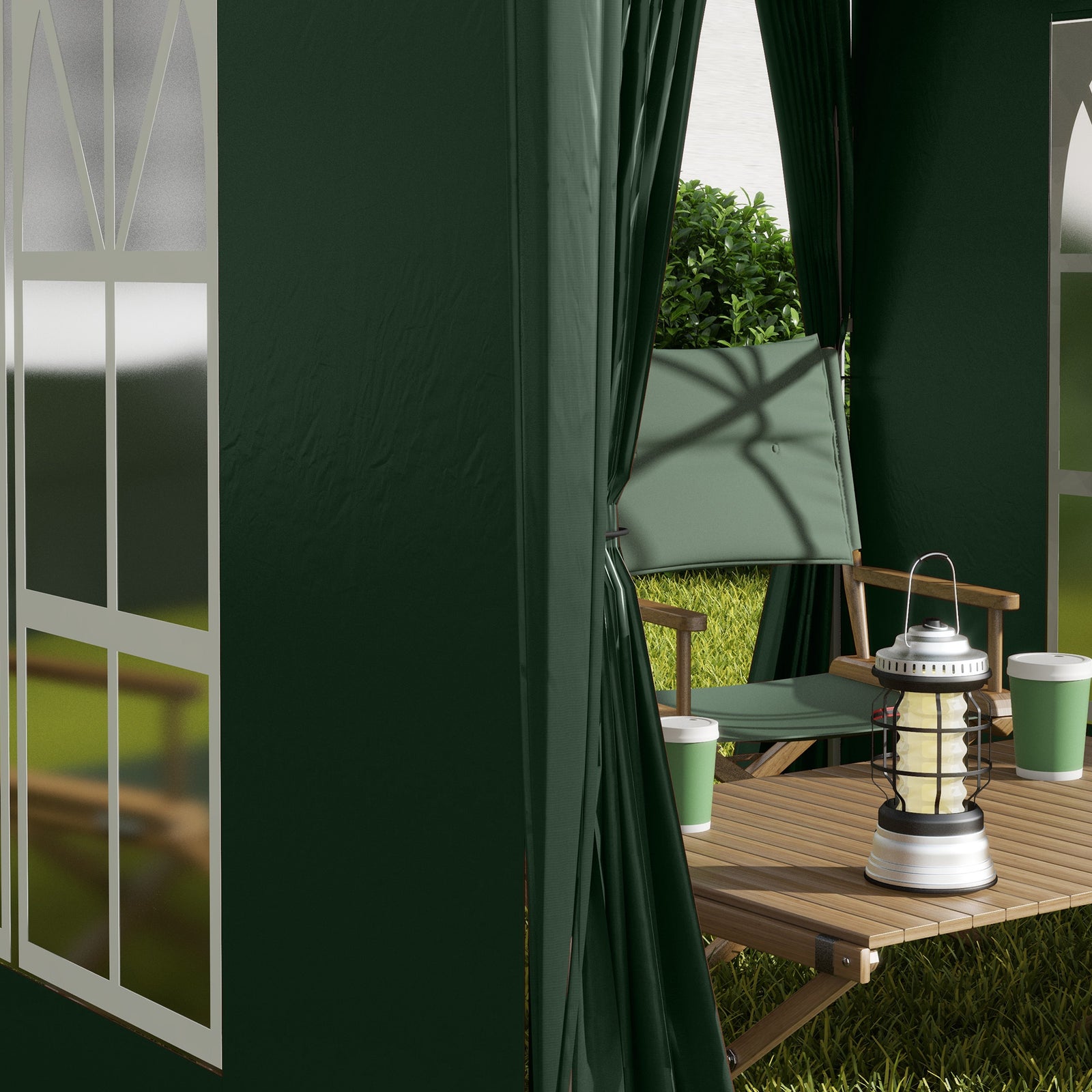 2mx2m Pop Up Gazebo Party Tent Canopy Marquee W/ Storage Bag | Green