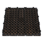 27 Pcs Black Wooden Deck Tiles 30x30 Cm For Patio/deck | Black