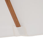 2x1.5m Wooden Patio Umbrella Parasol | Cream