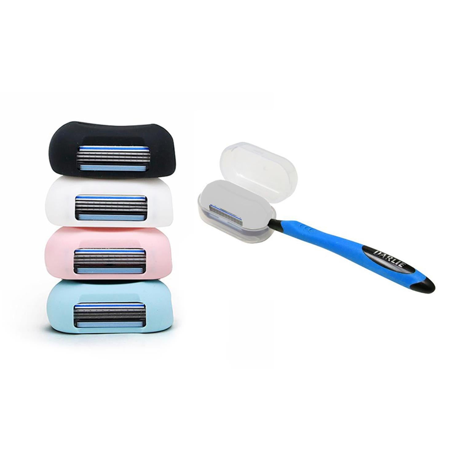 2-in-1 Finger Shaver Mini Razor Travel Portable Toothbrush Cover | White