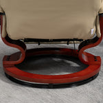 Ergonomic Office Recliner Chair Pu Leather Armchair Lounger | One Size | Cream