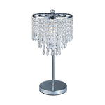 Small Crystal Table Lamp With Round Base