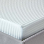Egyptian Cotton Satin Stripe Fitted Sheet 330 Tc | Single | Blue