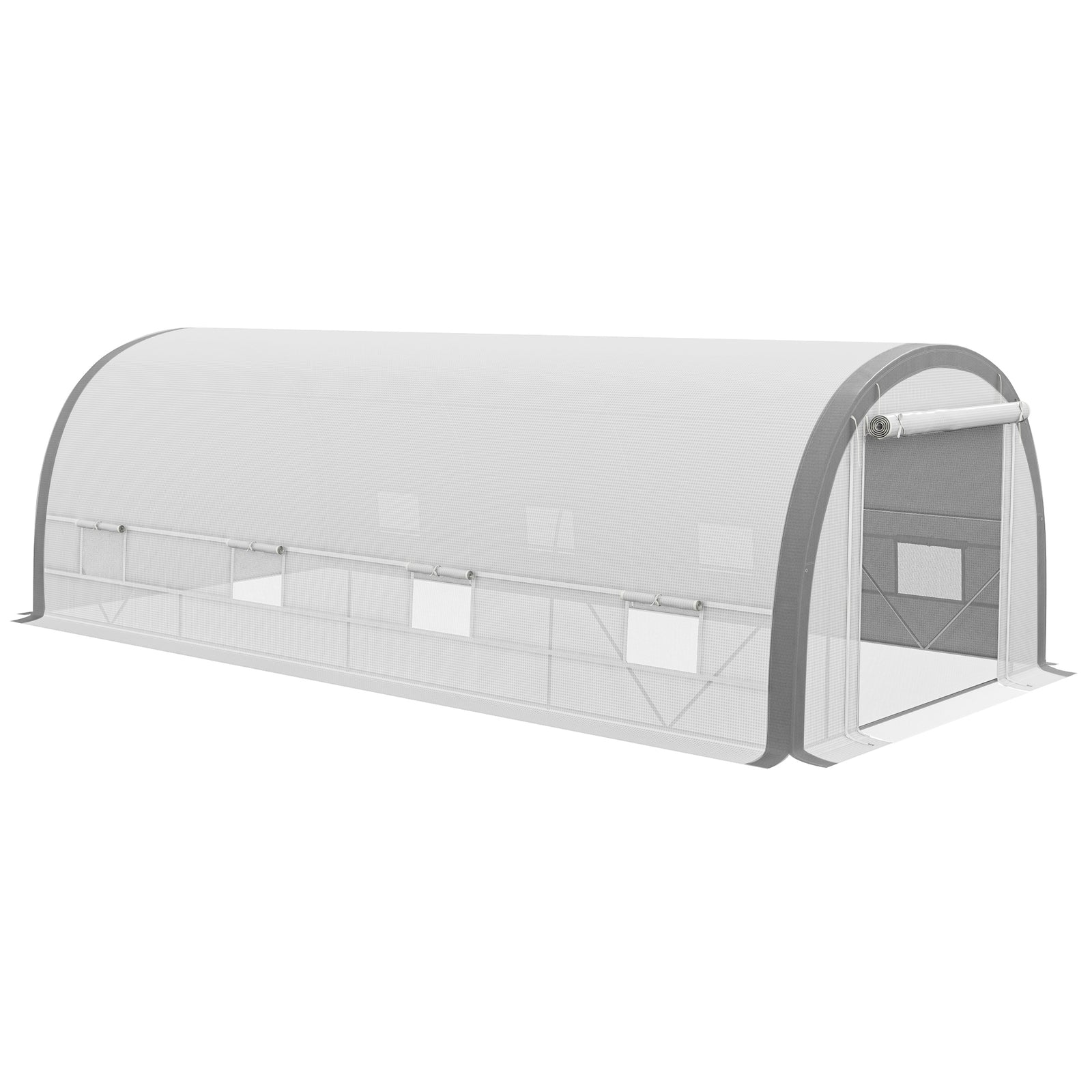 6x3m Polytunnel Greenhouse W/ Door & Windows