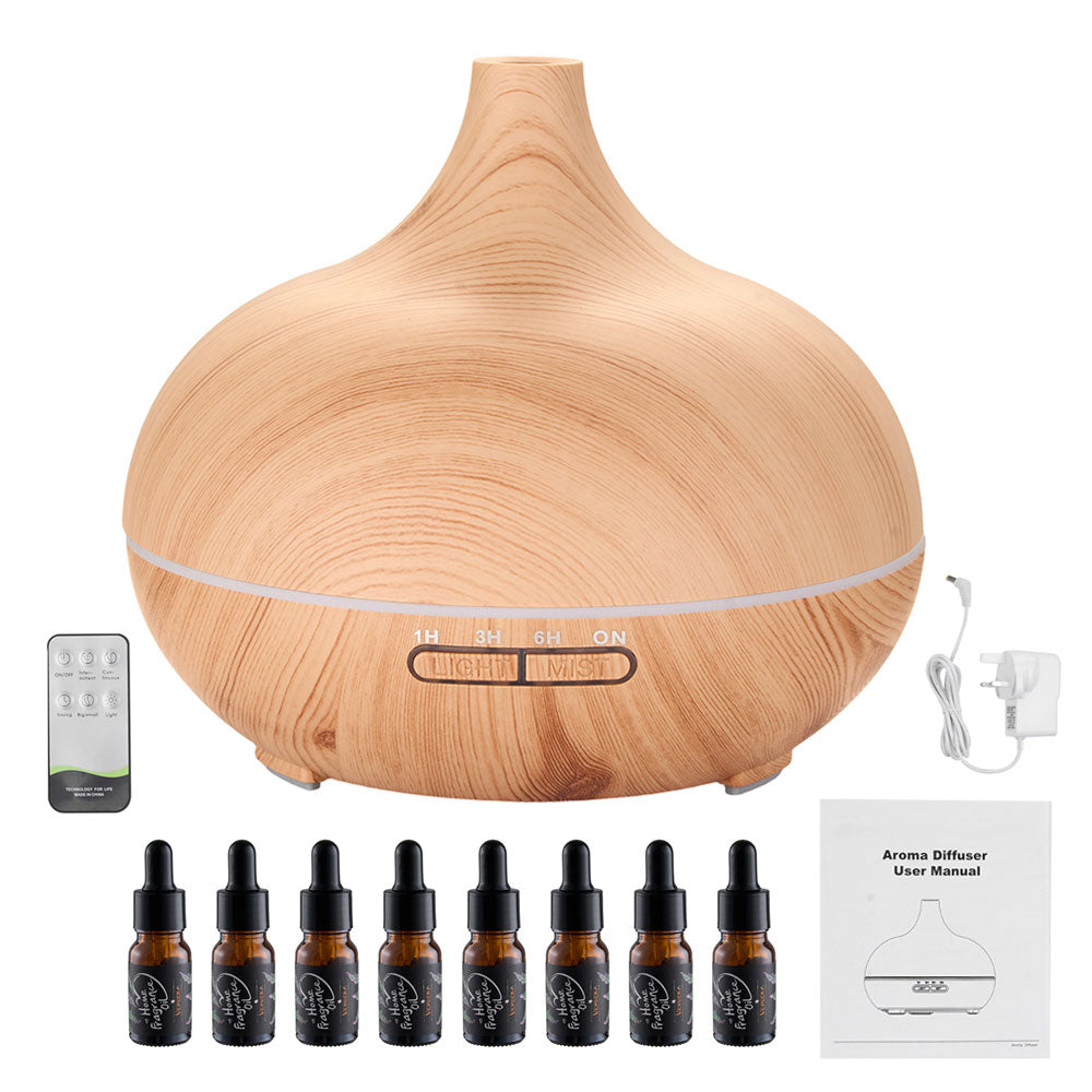 Wood Grain Ultrasonic Essential Oil Diffuser | Natural