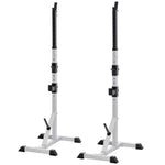Adjustable Barbell Squat Racks For Bench Press | Silver