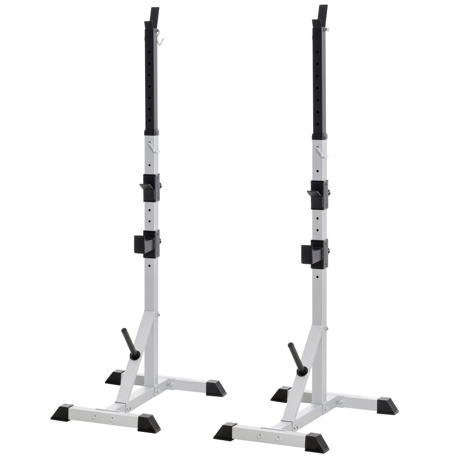 Adjustable Barbell Squat Racks For Bench Press | Silver
