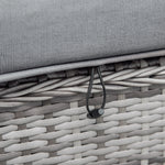 6 Pcs Outdoor Rattan Sofa Set Conversation Cushions