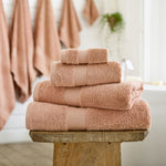 Egyptian Embrace Towels – 550gsm Egyptian Cotton, Fluffy Soft & Highly Absorbent | Bath Sheet | Coral
