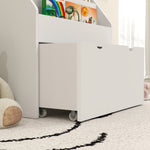 Kids Bookcase W/ 3 Tier Shelves, Drawer, For Bedroom, Nursery | White