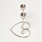 HOMESCAPES Dual Dinner Candle Holder Polished