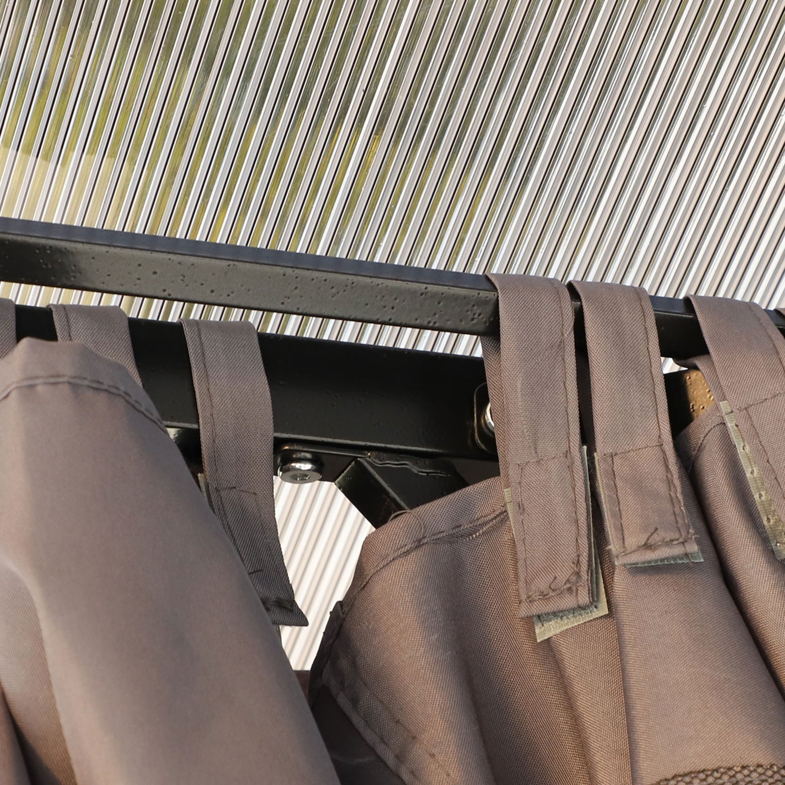 3x3(m) Hardtop Gazebo With Pc Roof, Netting And Curtains