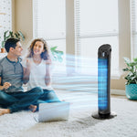 30" Tower Fan Noise Reduction Wind 3-level Cool Abs | One Size | Black