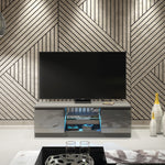 Aura Tv Unit 120cm With Led Lights | Dark Grey