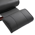 Ergonomic Office Recliner Chair Pu Leather Armchair Lounger | One Size | Black