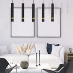 Joker Contemporary Pendant Lamp 5xgu10 Hand Made Cylindrical Style Light | Black & Gold