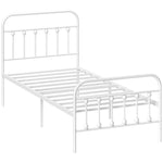 Single/double/king Metal Platform Bed Frame Underbed Storage | Single | White