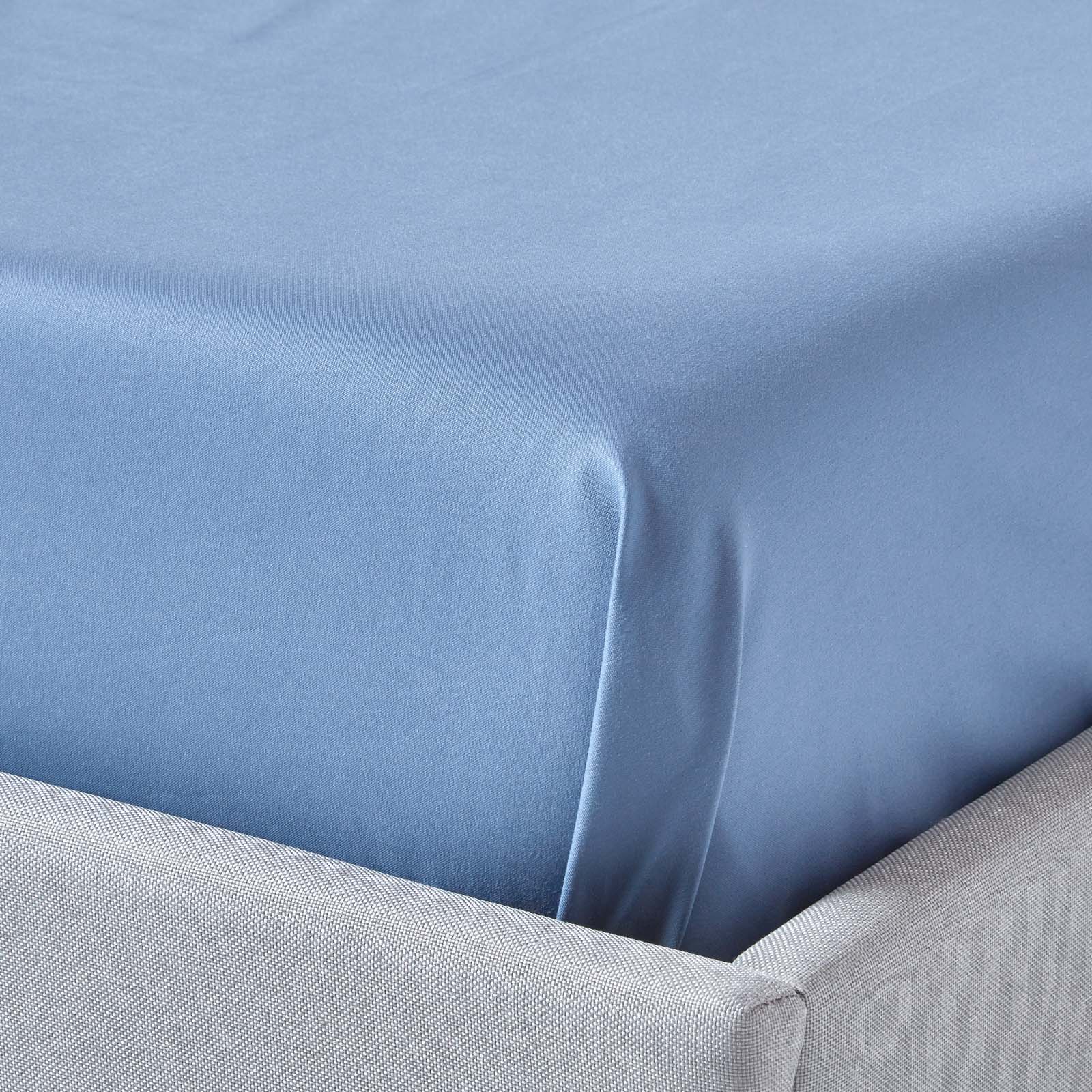 Egyptian Cotton Flat Sheet 1000 Thread Count | Single | Airforce Blue