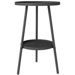 Round Garden Table, 2-tier Metal Patio Table Coffee Table