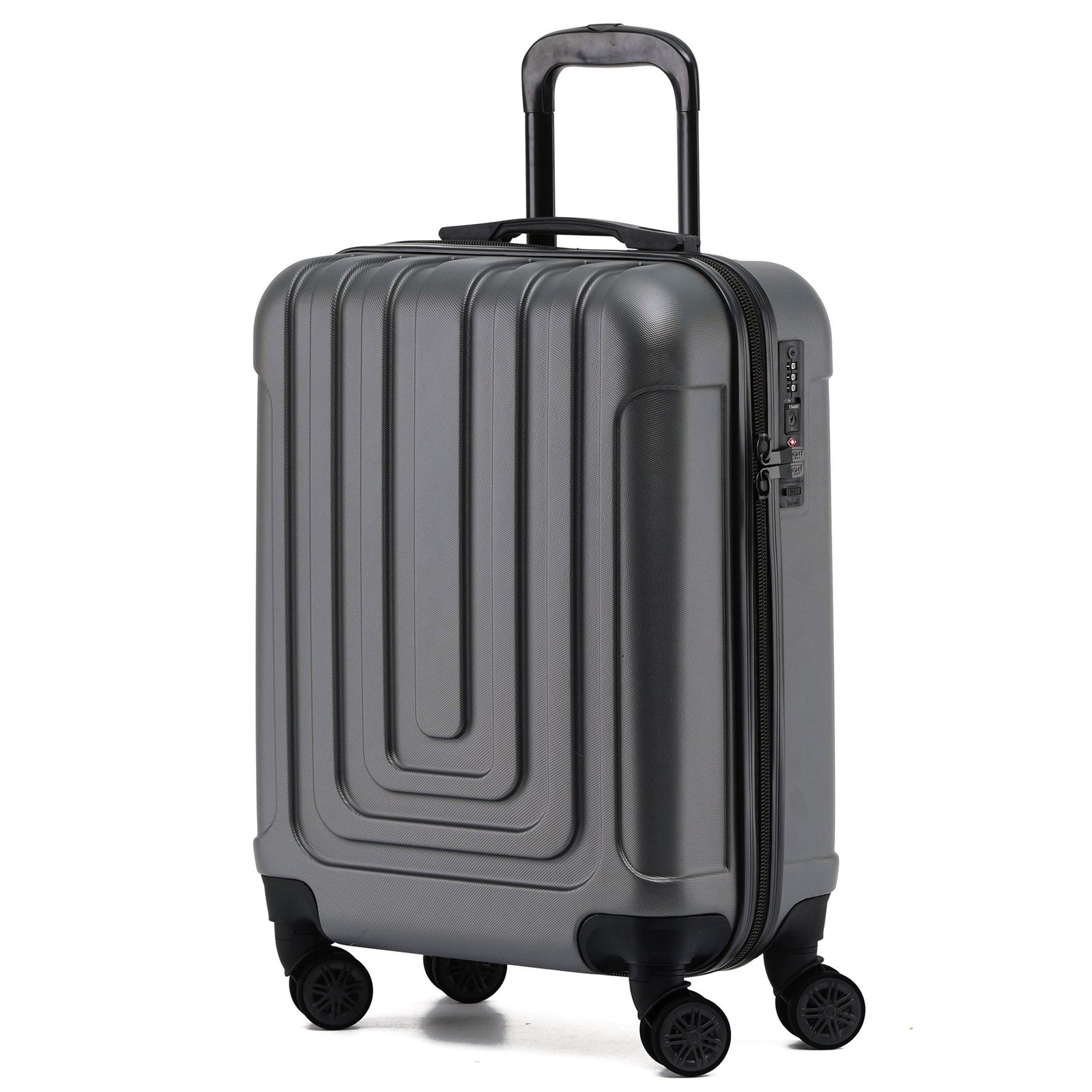 55x40x20cm Lightweight Luggage Overhead Cabin Hard Shell Cabin Suitcase 60+ Airlines Approved - Carry On Case - 4 Wheels | Cabin | Anthracite