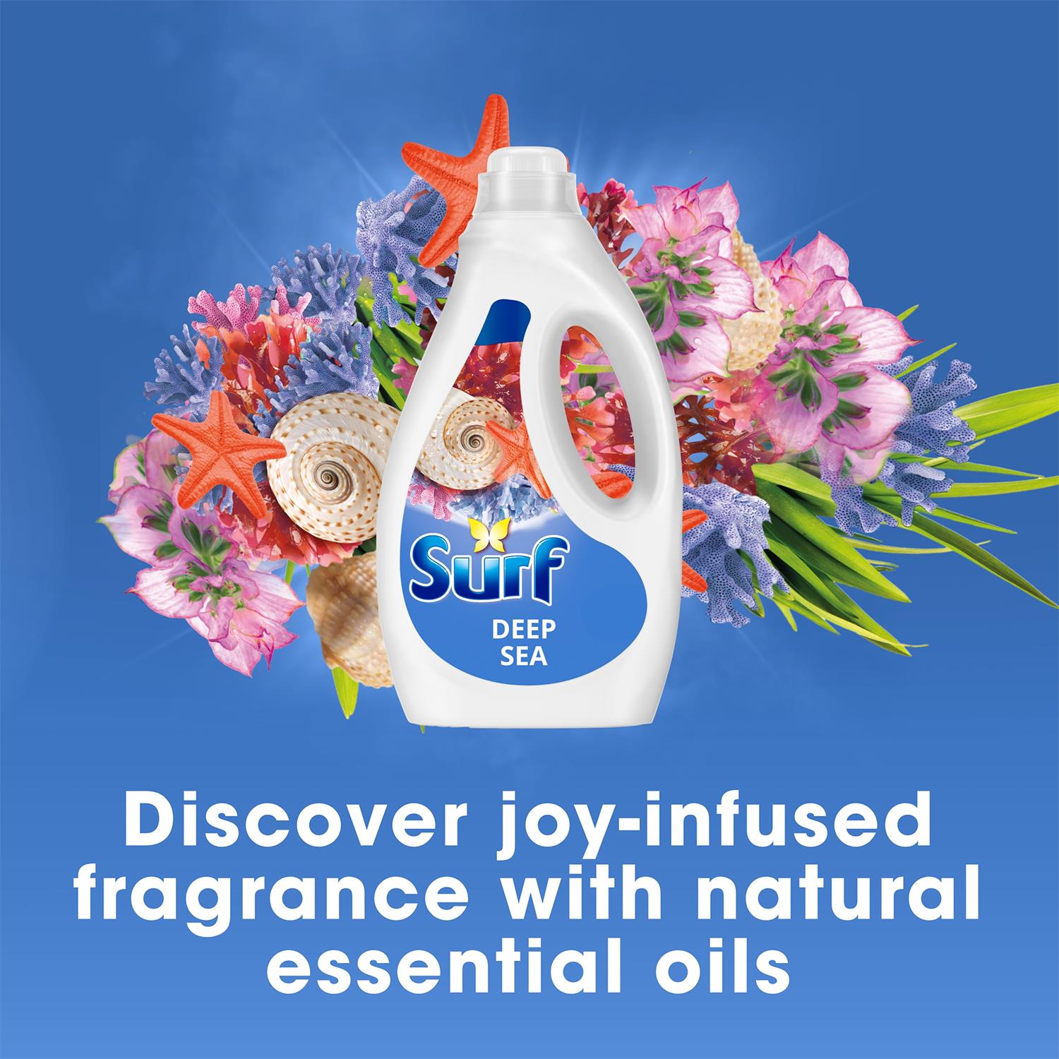 Surf Laundry Washing Liquid Detergent Deep Sea 6.48 L, 240 Washes, 4pk