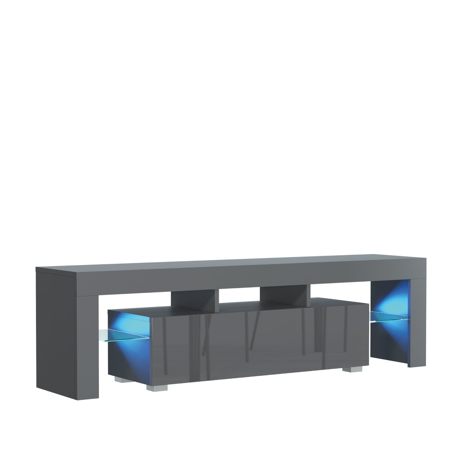 Aria Tv Unit 160cm With Led Lights | Dark Grey
