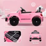 Volkswagen Beetle Licensed 12v Ride On Car W/ Remote Control | Pink