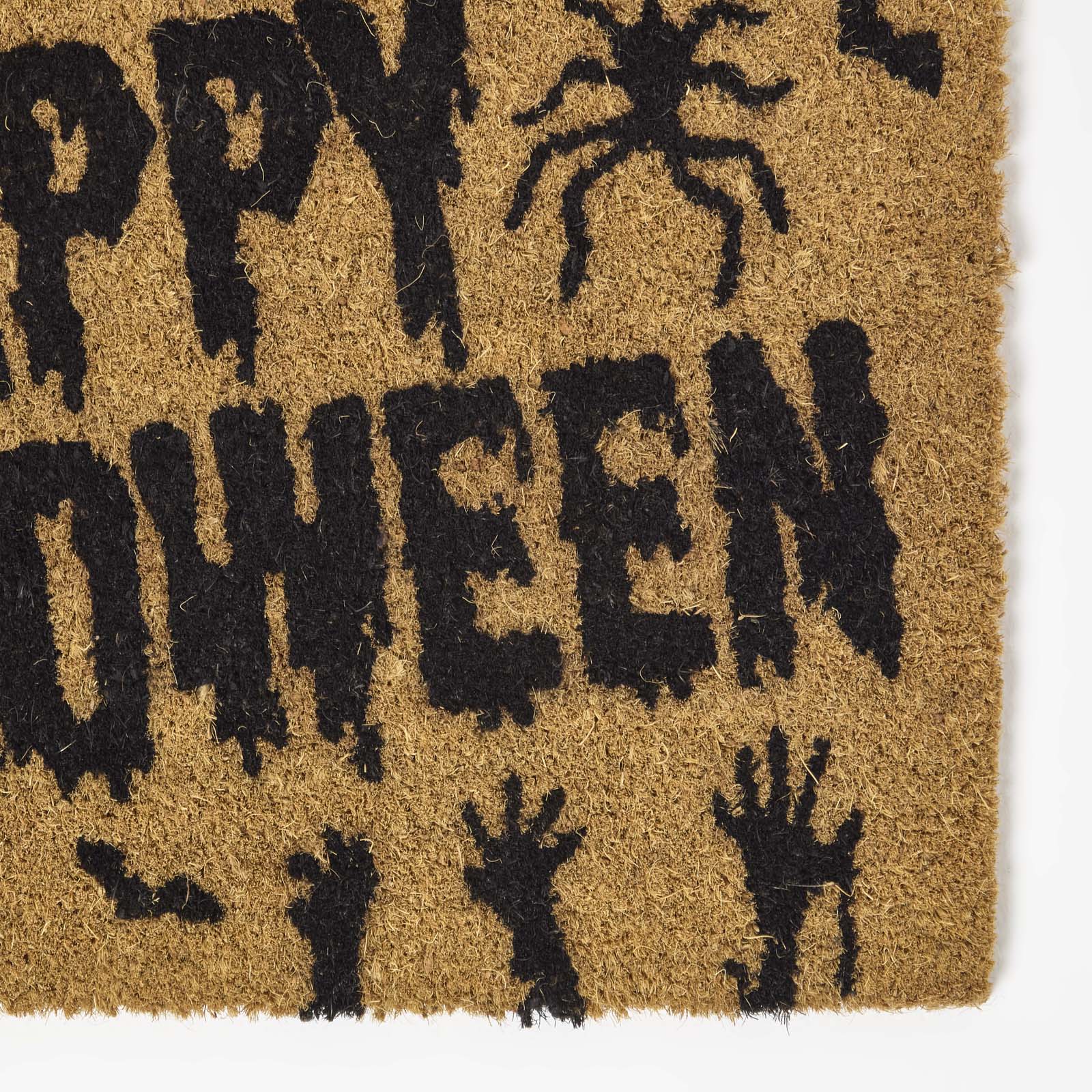 HOMESCAPES Happy Halloween Non-slip Coir Doormat, 40 X 60 Cm