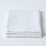 Organic Cotton Waffle Blanket/ Throw | 90cm x 112cm | White
