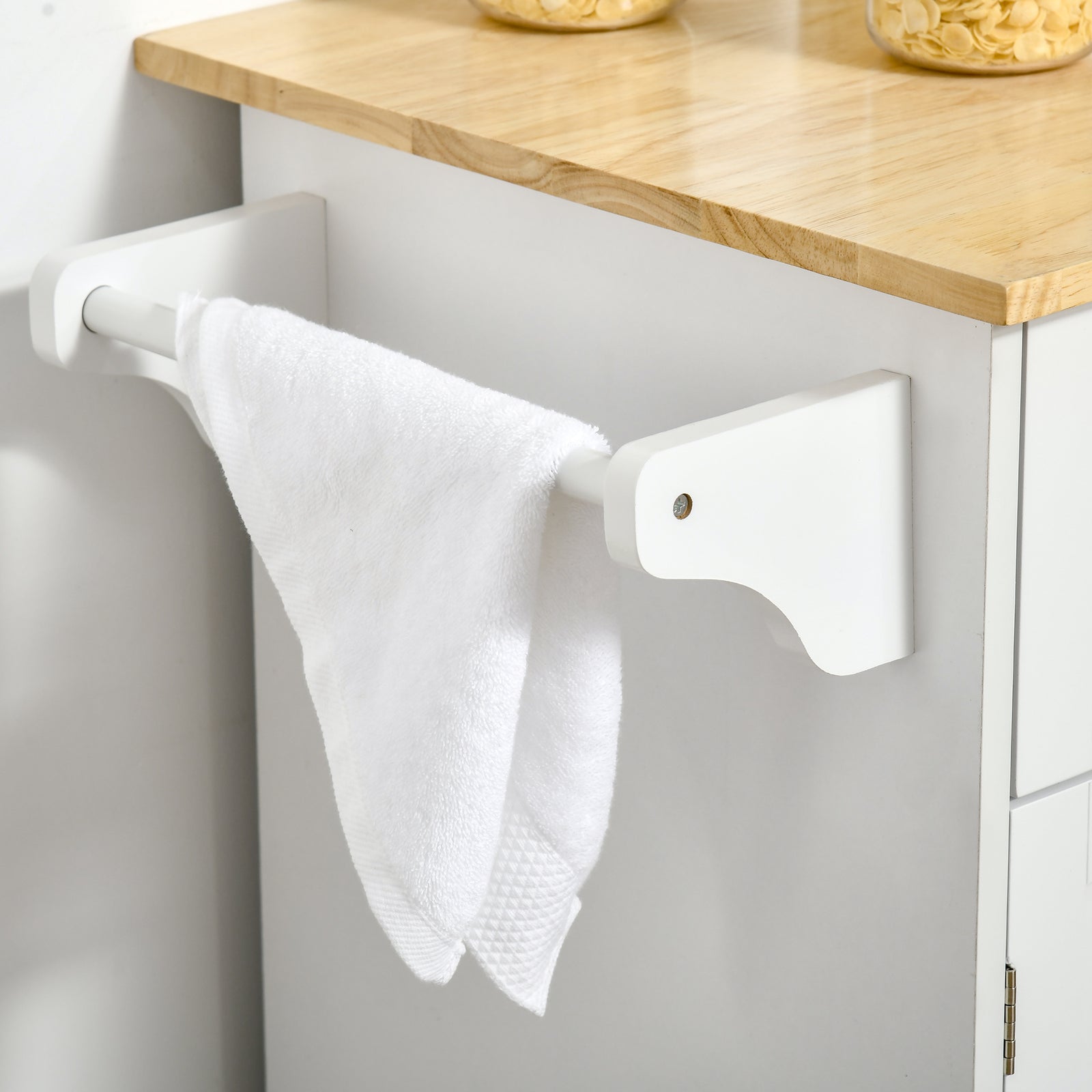 Rolling Kitchen Cart With Adjustable Shelves