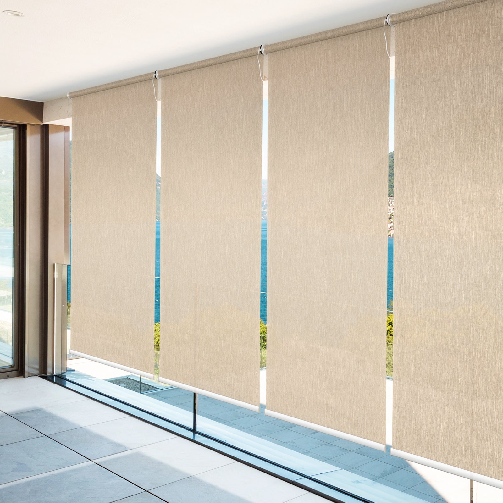 HOMCOM Electric Smart Roller Blinds For Windows Remote 80x180cm