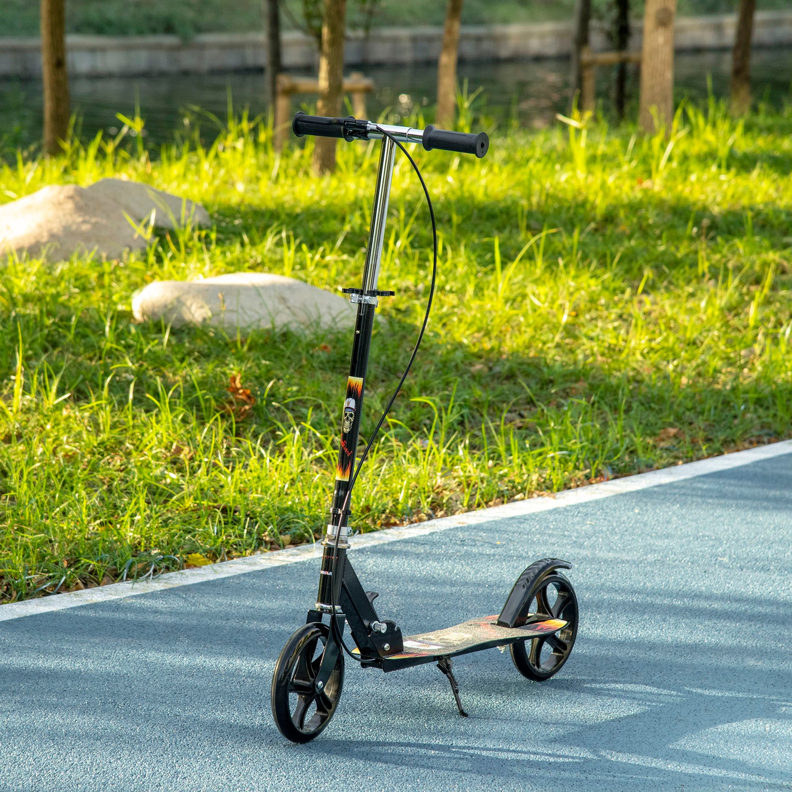 Foldable Kick Scooter For Kids W/ Adjustable Height, Break, Big Wheels