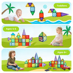 60pc Magnetic Building Blocks Set Stem Educational Toys For Kids Gifts | Multi Colour