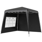 2.4x2.4m Pop Up Gazebo With 2 Sidewalls And Carry Bag | Black
