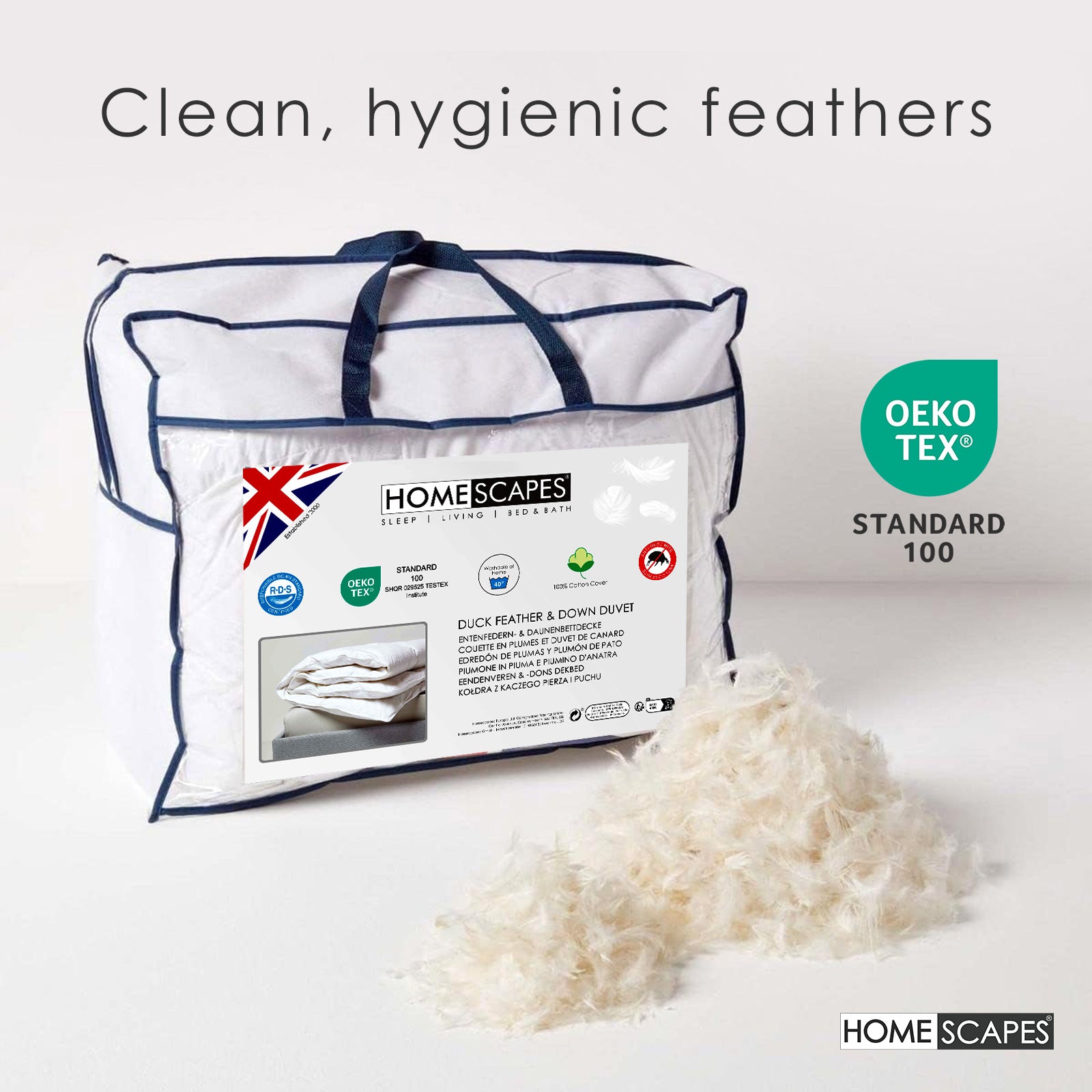 Duck Feather And Down 15 Tog Winter Duvet | Single | White