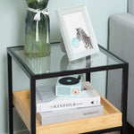 Industrial Side Table W/ 3-tier Storage Shelves | Natura