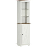 Tall Bathroom Cabinet Storage Cupboard With Door, Adjustable