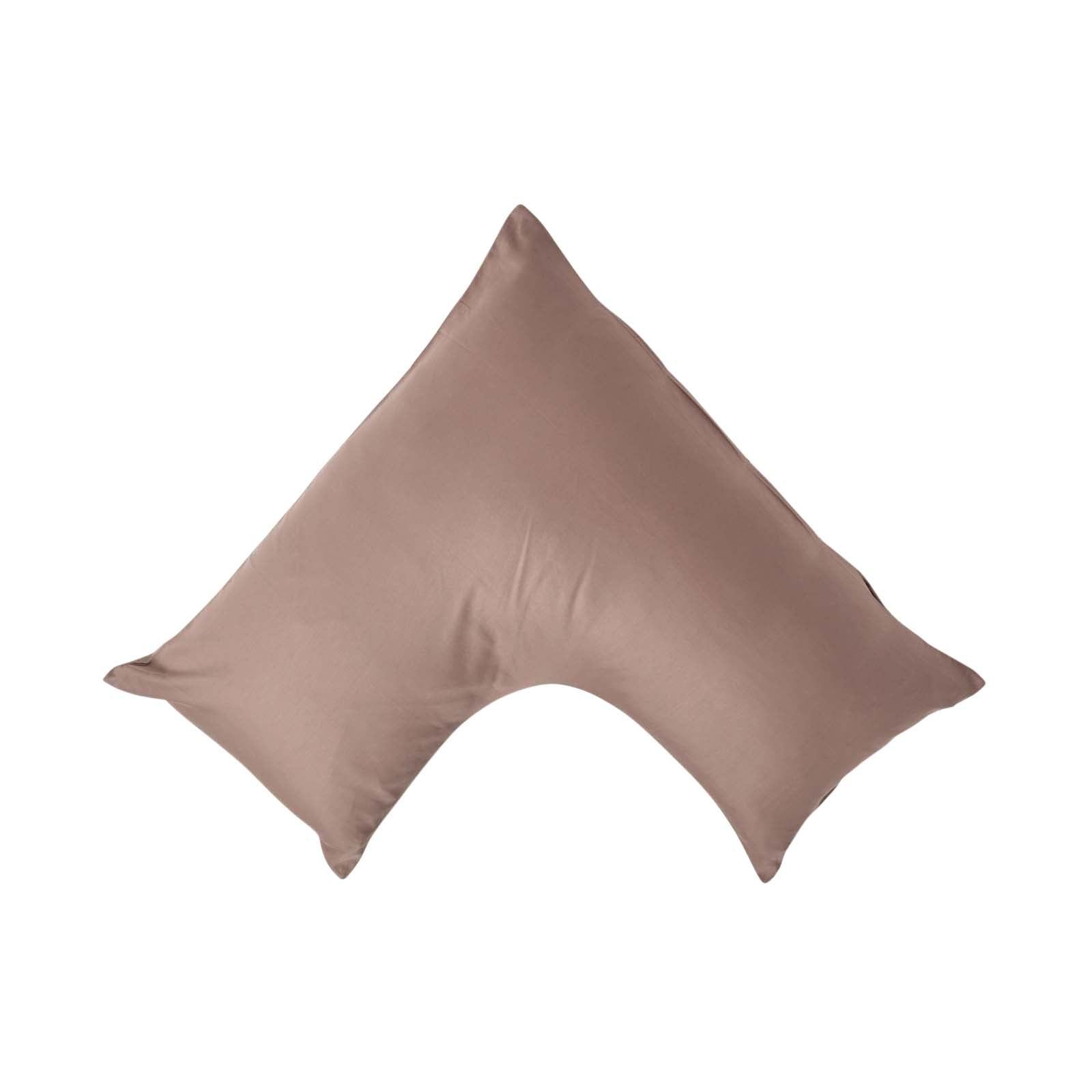 V Shaped Pillowcase Organic Cotton 400 Tc | V Shape | Brown