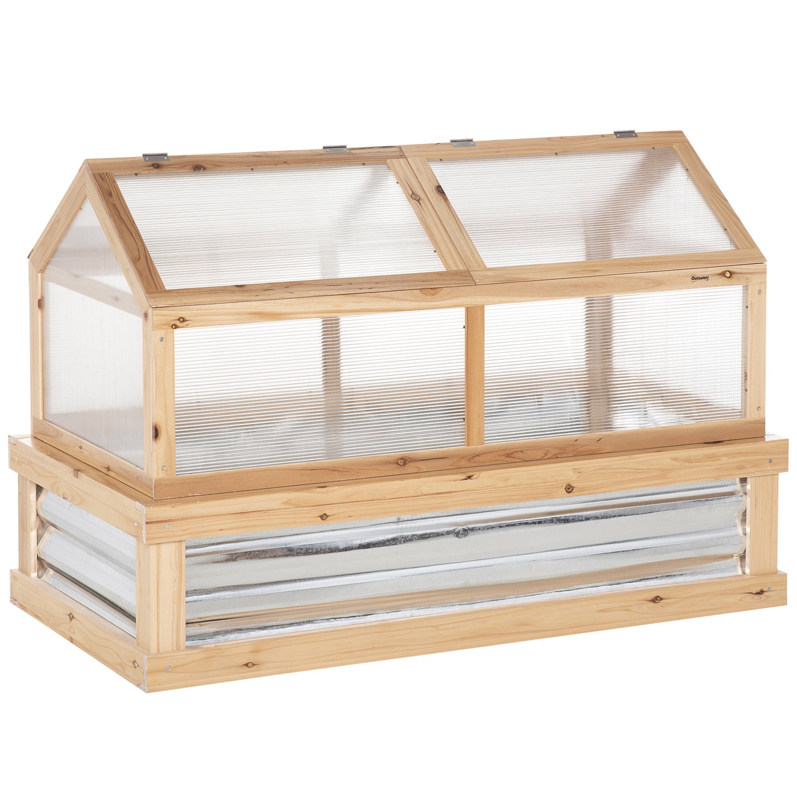 Raised Garden Bed Kit With Greenhouse Top Natural