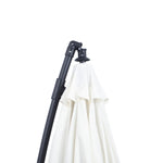 3m Cantilever Shanghai Parasol W/ Crank & Cross Base | White