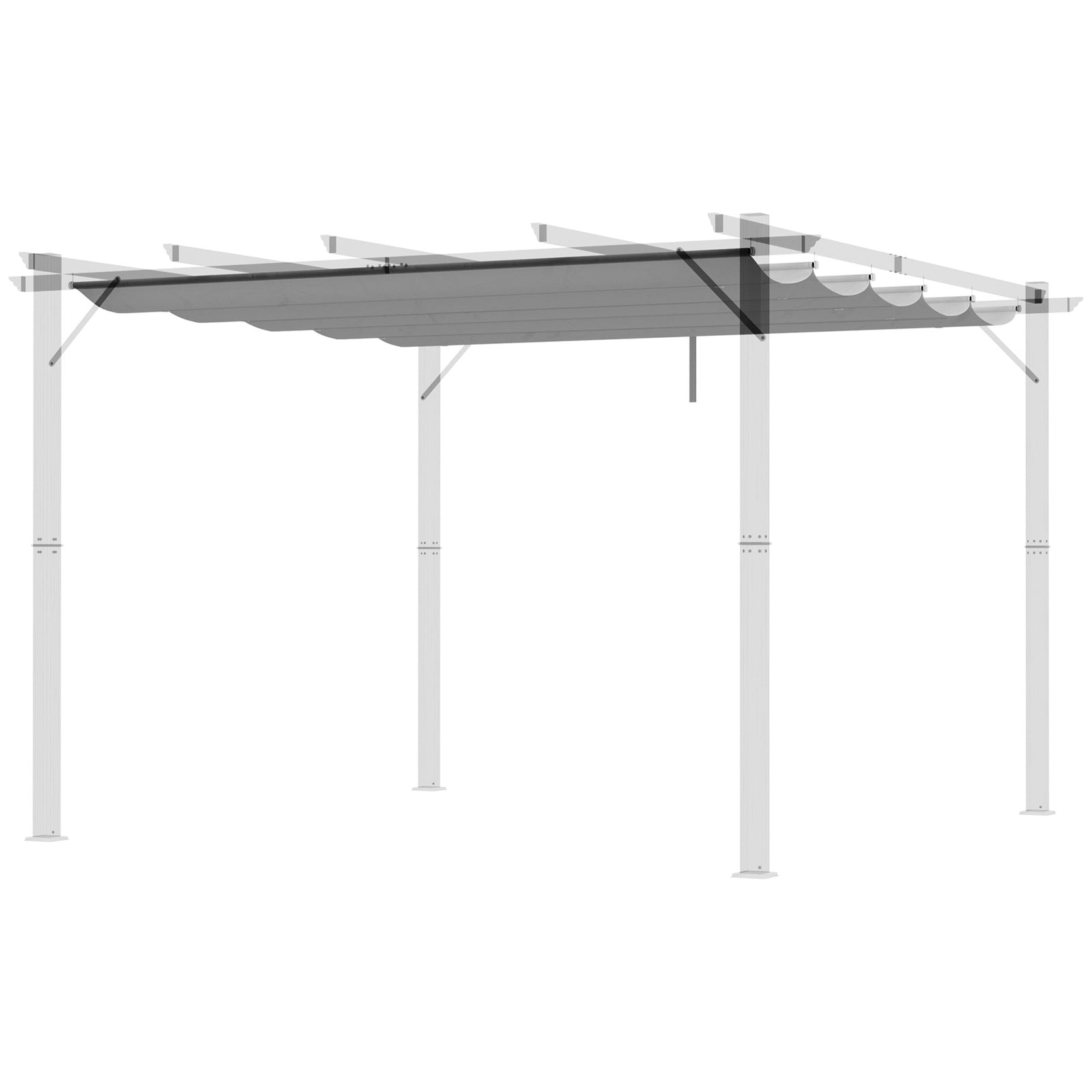 Pergola Shade Cover Replacement Canopy For 3/4 X 3(m) Pergola | Medium | Light Grey