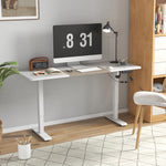 Height Adjustable Electric Standing Desk Preset | White