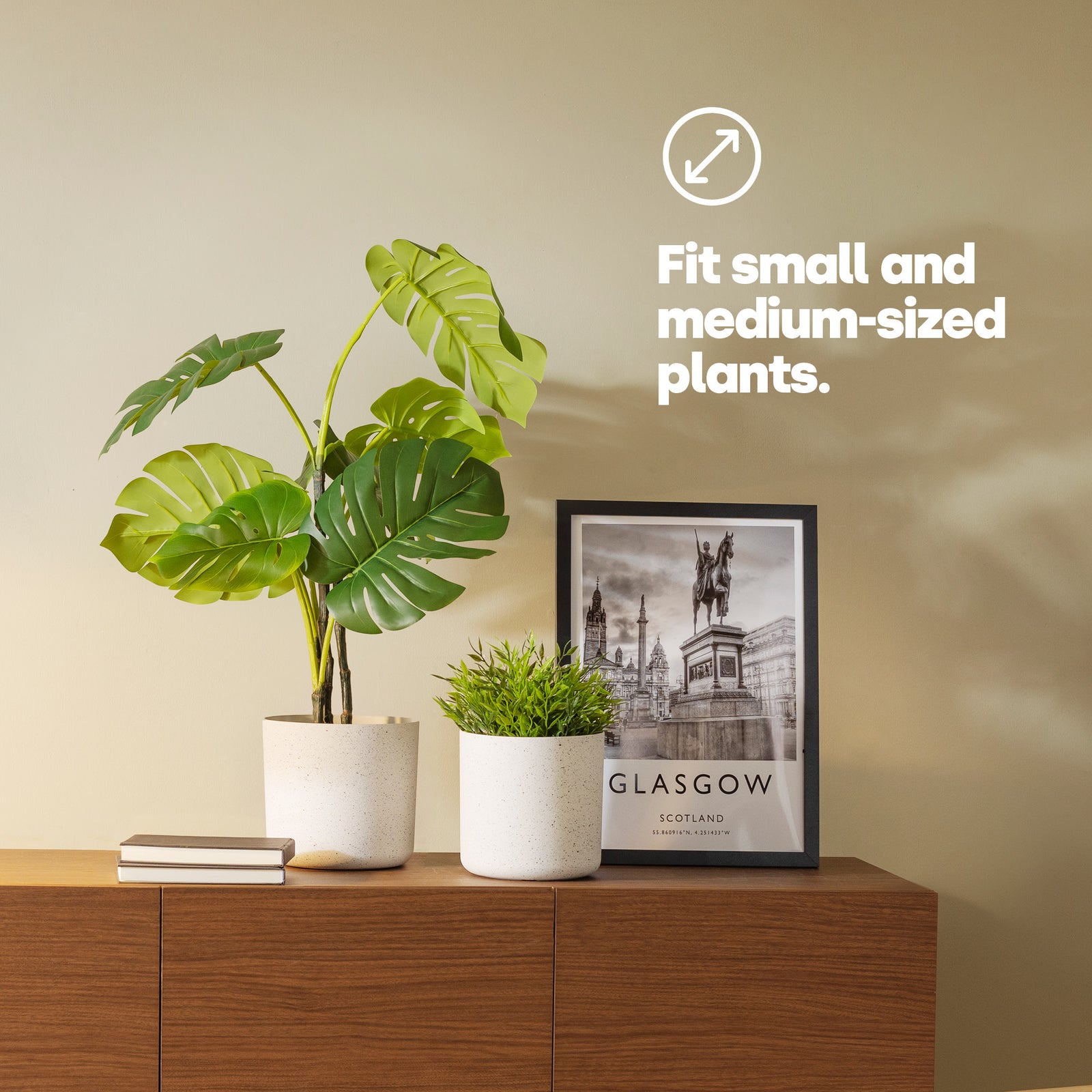 18cm Round Plant Pot Set Of 2 - Matt White