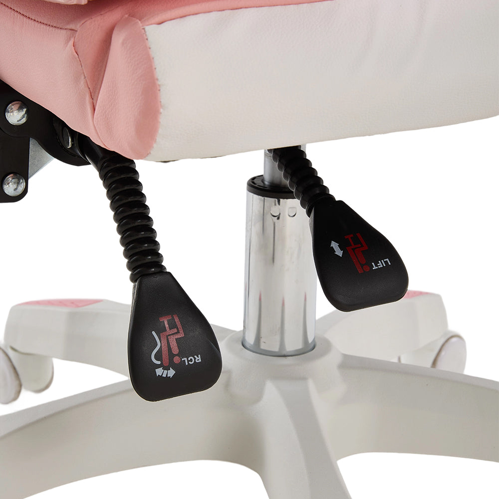 Pink Gaming Chair With Ergonomic Design – Adjustable Height & 360° Swivel Base Office Chair