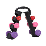Breeins 0.5/1/1.5kg Fitness Dumbbells Home Hand Weights Set With Storage Stand