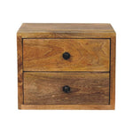 Solid Wood Solis 2-drawer Oak-ish Wall Mounted Nightstand
