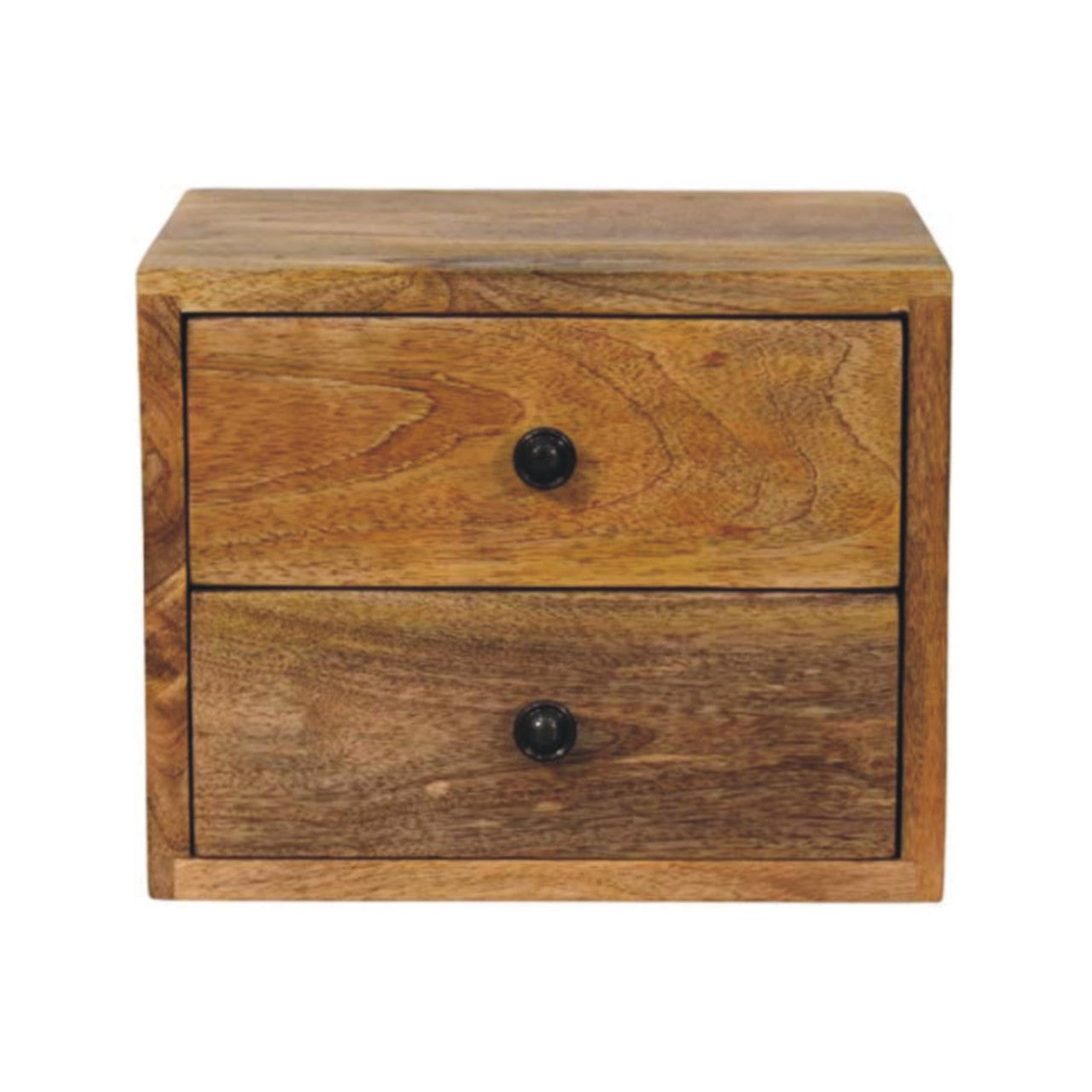 Solid Wood Solis 2-drawer Oak-ish Wall Mounted Nightstand