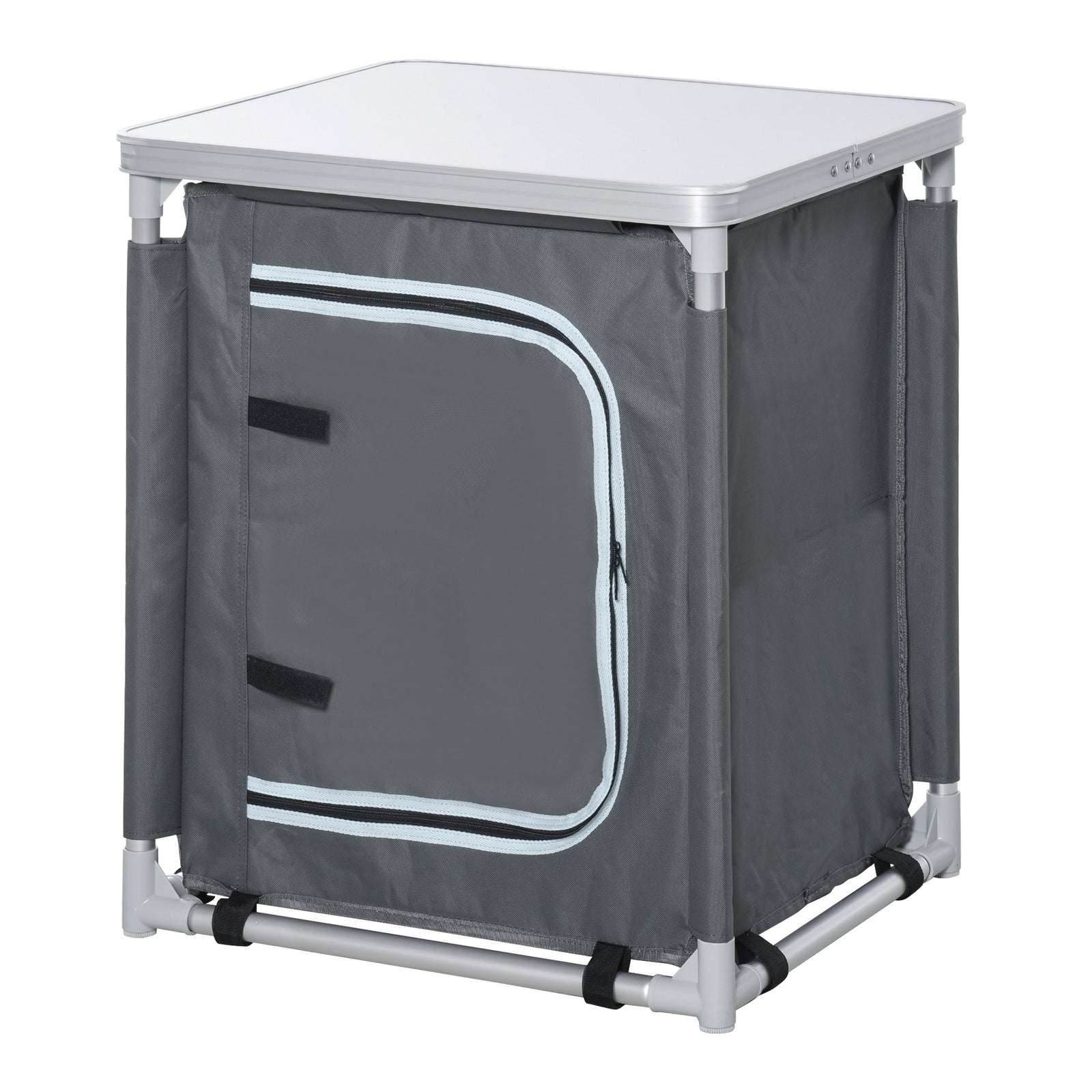 Outdoor 2-shelf Camping Cupboard Kitchen Station Cook Table